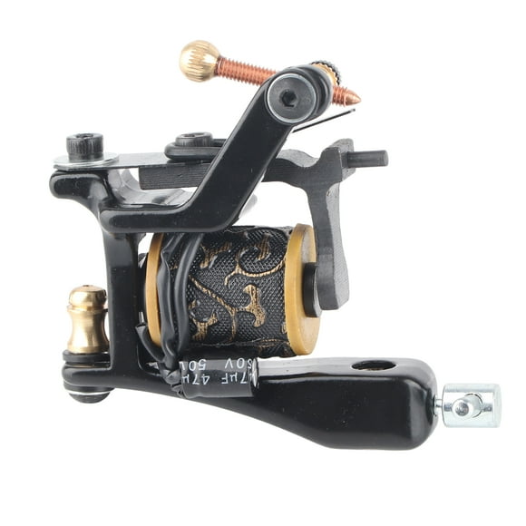 FYBTO 12 Warps Coils Wire Unique Pattern Tattoo Machine Gun Alloy Single Wire Coil Tattoo Machine-090404