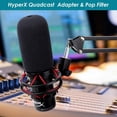 thumbnail image 7 of SUNMON Quadcast Mount Adapter with Microphone Cover Foam, Pop Filter Windscreen Compatible with HyperX QuadCast Microphone, Replacement Quad cast Adapter for Boom Arm, 7 of 7