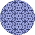 thumbnail image 1 of Ahgly Company Indoor Round Patterned Day Sky Blue Area Rugs, 4' Round, 1 of 1