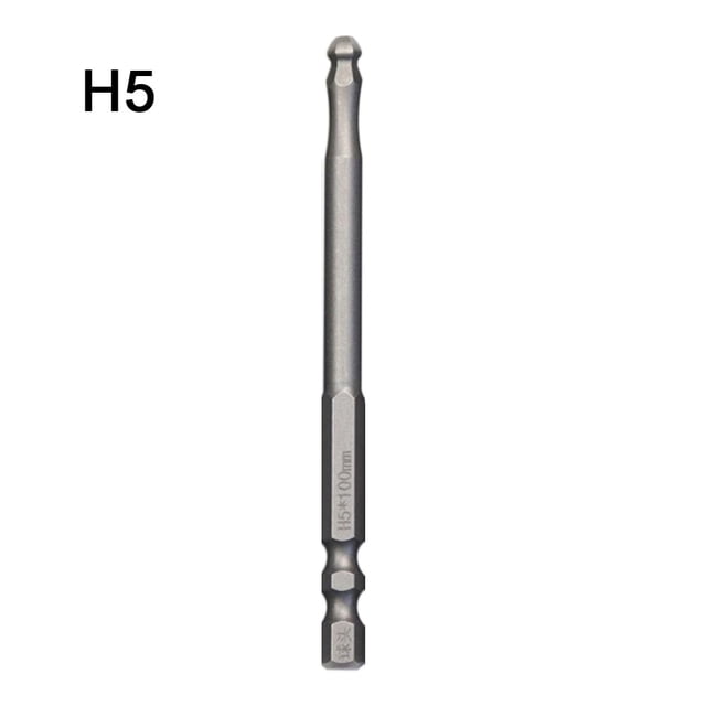 1pc Ball End Hex Screwdriver Bit Metric Hex Bit 100mm Long Magnetic Driver Bit