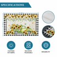thumbnail image 6 of Sunflowers Placemats Set of 12, Spring Farmhouse Country Truck Leaf Black Plaid Placemats for Dining Table, Place Mats for Kitchen Tabletop, Waterproof Wipeable Dining Table Mats Set, 6 of 9