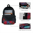 thumbnail image 3 of Lsque Wild Berries Pattern Adult Backpack – Durable & Lightweight PU Canvas Storage Bag , 15” Laptop Compartment, and Multiple Pockets, 3 of 7