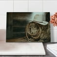 thumbnail image 2 of Western Cutting Board, American West Rodeo Hat Traditional Ranching Robe on Wooden Ground Folk Art Photo, Decorative Tempered Glass Cutting and Serving Board, Small Size, Brown Beige, by Ambesonne, 2 of 5