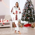 thumbnail image 6 of Red Christmas Trees Plaids Adult's Hoodie Onesie Jumpsuit One-Piece Pajamas with Zipper Unisex for Holiday S, 6 of 7