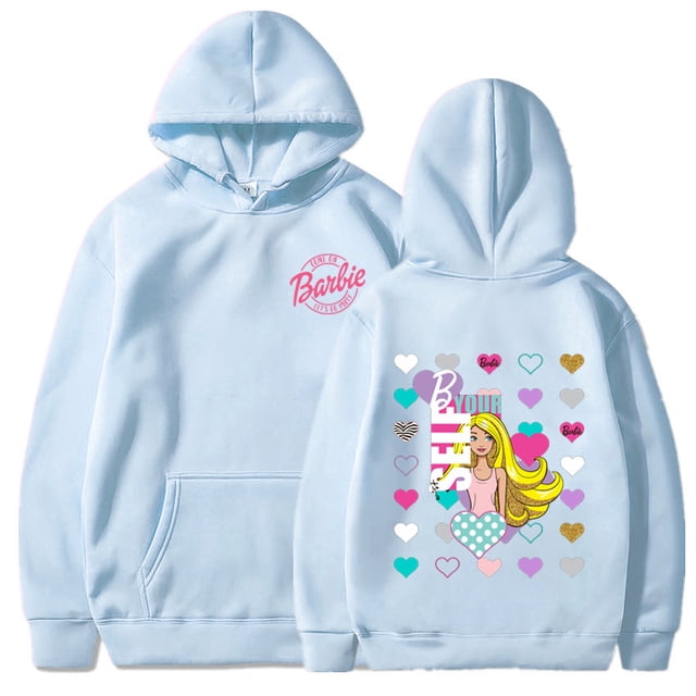 Barbie Barbie Come On Print Pattern Ebay Plus Velvet Sweatshirt Hoodie