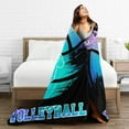 thumbnail image 5 of Volleyball Blanket for Women, Cool Volley Ball Themed Design Printed Throw Blankets for Teens Adults Lap, Chair Sofa, Warm Soft Cozy Blanket, 50"x 60", 5 of 6