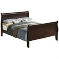 thumbnail image 2 of Passion Furniture Louis Philippe Cappuccino Queen Sleigh Bed with High Footboard, 2 of 3