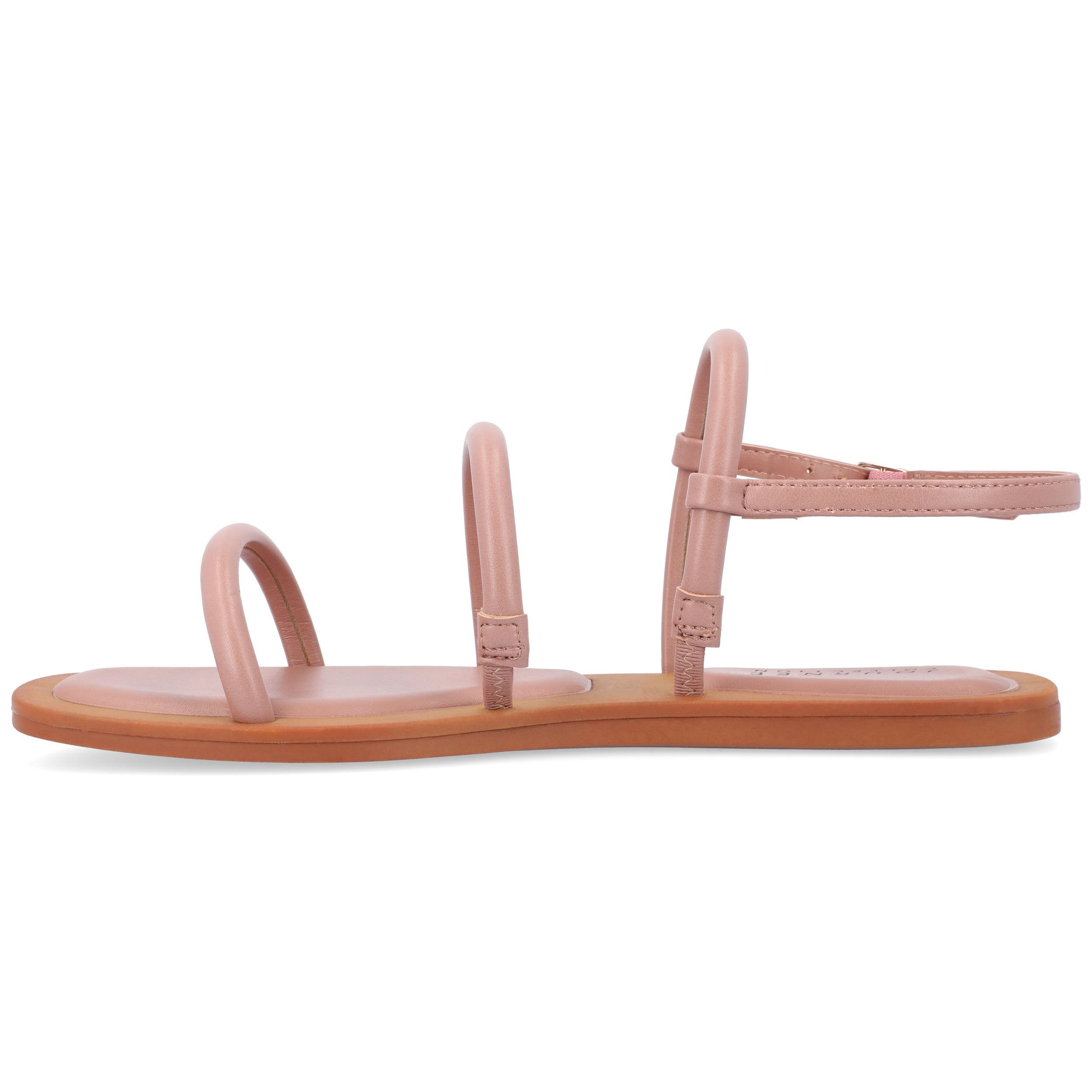 Journee Womens Karrio Buckle Sling Back Flat Sandals