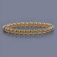 thumbnail image 2 of Bracelet Extensible en Perles Rondes de 6 mm avec Pierre Précieuse en Quartz Or Champagne Revêtue 6,5 Pouces, 2 of 3