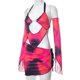 thumbnail image 5 of Traje De Falda De Verano Conjunto de minifalda halter con estampado de mármol Conjunto de vacaciones asimétricas (Rojo L) Ygjytge para Mujer Rojo T S, 5 of 6