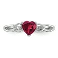 thumbnail image 4 of 10K White Gold Polished Geniune Ruby Birthstone Ring, 4 of 4