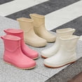 thumbnail image 4 of NOKIO Women'S Fashionable Waterproof Ankle Boots Women's Japanese New Mid Calf Rain Shoes Fashion Water Shoes Outside Non Slip Mid Calf Water Shoes Adult Short Rain Boots Women'S Trendy Rain Boots, 4 of 4
