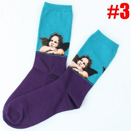 12 Pains Of Christmas 1 Pair Retro Painting Art Sock,Mens Womens Winter Autumn Wool Cotton Blend Sock,Anti-Friction, breathable Sock Christmas Xmas Gift ()