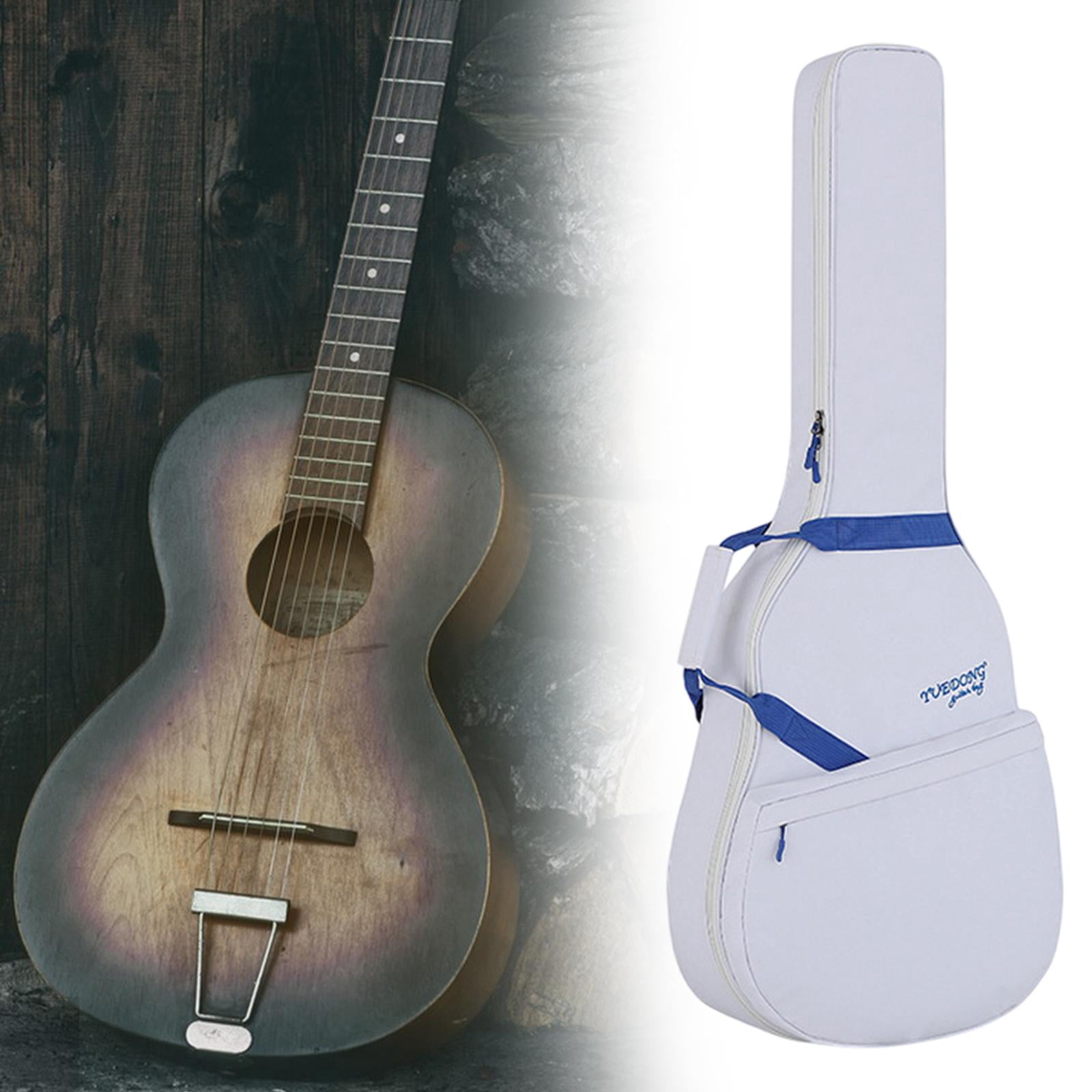 QccHieUs Acoustic Guitar Bag Guitar Gig Bag Professional Portable 40inch 41inch Dustproof white blue