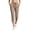 Khaki, variant on Women's Stretchy Cropped Pants with Elastic Waist Drawstring, Active Joggers with Side Pockets, Breathable Ease Travel Bottoms for Casual Days