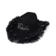 thumbnail image 3 of Sombrero de vaquero brillante, moderno, ligero, con lentejuelas y decoración para adultos. Negro, 3 of 9
