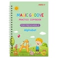thumbnail image 1 of XmhyTop-A Cuaderno de práctica mágica reutilizable de 1 pieza para practicar la escritura a mano, adecuado para aprender habilidades básicas de escritura, estilo A, verde., 1 of 5