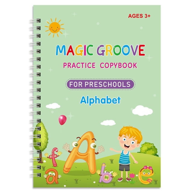 XmhyTop-A Cuaderno de práctica mágica reutilizable de 1 pieza para practicar la escritura a mano, adecuado para aprender habilidades básicas de escritura, estilo A, verde.