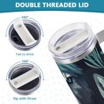 thumbnail image 5 of Wolf Leaves Green 40 oz Tumbler with Handle Insulated&nbsp;Travel Mug&nbsp;Lid Straw Leak Proof Steel Vacuum Water Bottles Glasses Fits in Car Cup Holder, 5 of 7