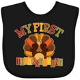 thumbnail image 3 of Inktastic First Thanksgiving Turkey Boys or Girls Baby Bib, 3 of 4