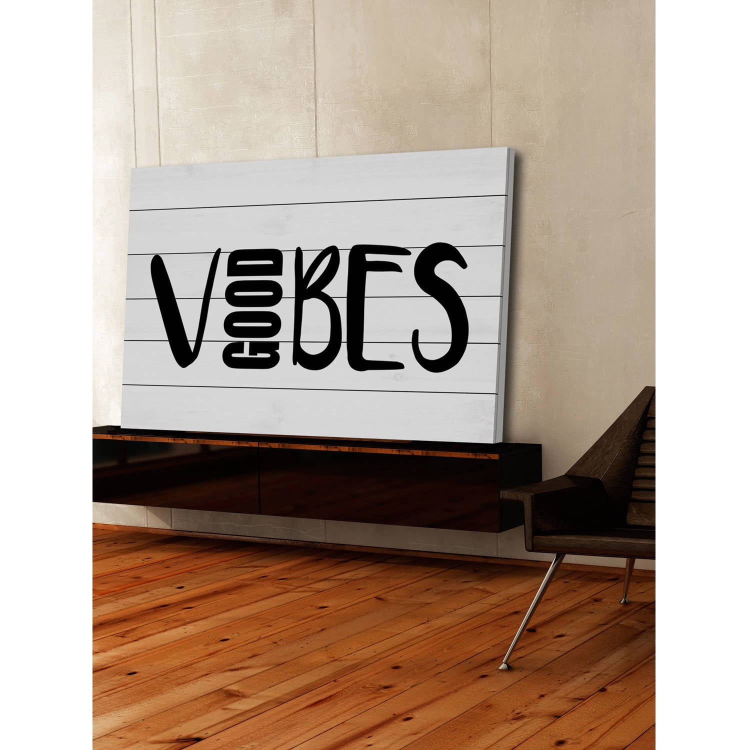 Marmont Hill 'Good Vibes' by Diana Alcala Painting Print on White Wood