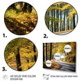 thumbnail image 3 of Designart "Scenic Route Autumn's Journey into the Forest III" Landscapes Framed Wall Art - Modern Yellow Road Bedroom Framed Canvas Wall Art, 3 of 6
