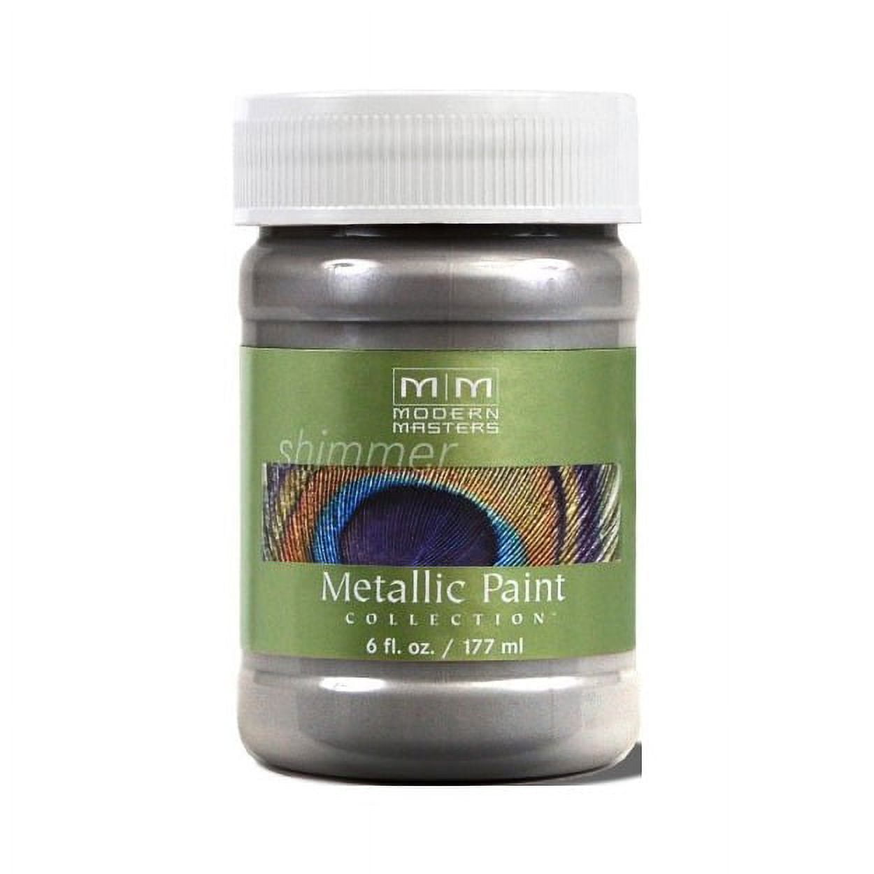 6 oz Modern Masters ME591 Platinum Metallic Paint Collection Water-Based Decorative Metallic Paint