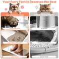 thumbnail image 2 of Caja de arena para gatos Yollber de acero inoxidable XL con tapa y accesorios, 2 of 9