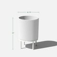 thumbnail image 3 of Veradek Demi Series Raised 16" Plastic-Stone Planter - (White/White, 2 Pack), 3 of 11