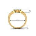 thumbnail image 3 of 5mm Forme Carrée Naturel Citrine 925 Argent Celtique Femmes Bague de Fiançailles, 3 of 4