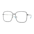 thumbnail image 3 of Womens Metal Rim Butterfly 100% Blue Light Flitering Computer Glasses Silver Black, 3 of 4