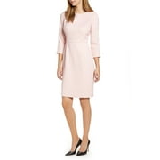 Anne Klein Women's Bracelet Sleeve Sheath Dress Pink Size 2