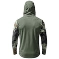 thumbnail image 6 of Mens UV Protection Shirts Long Sleeve UPF 50+ Hooded Rash Guard Sun Hoodies with Mask Outdoor Hiking Swimming Fishing, L, 6 of 7