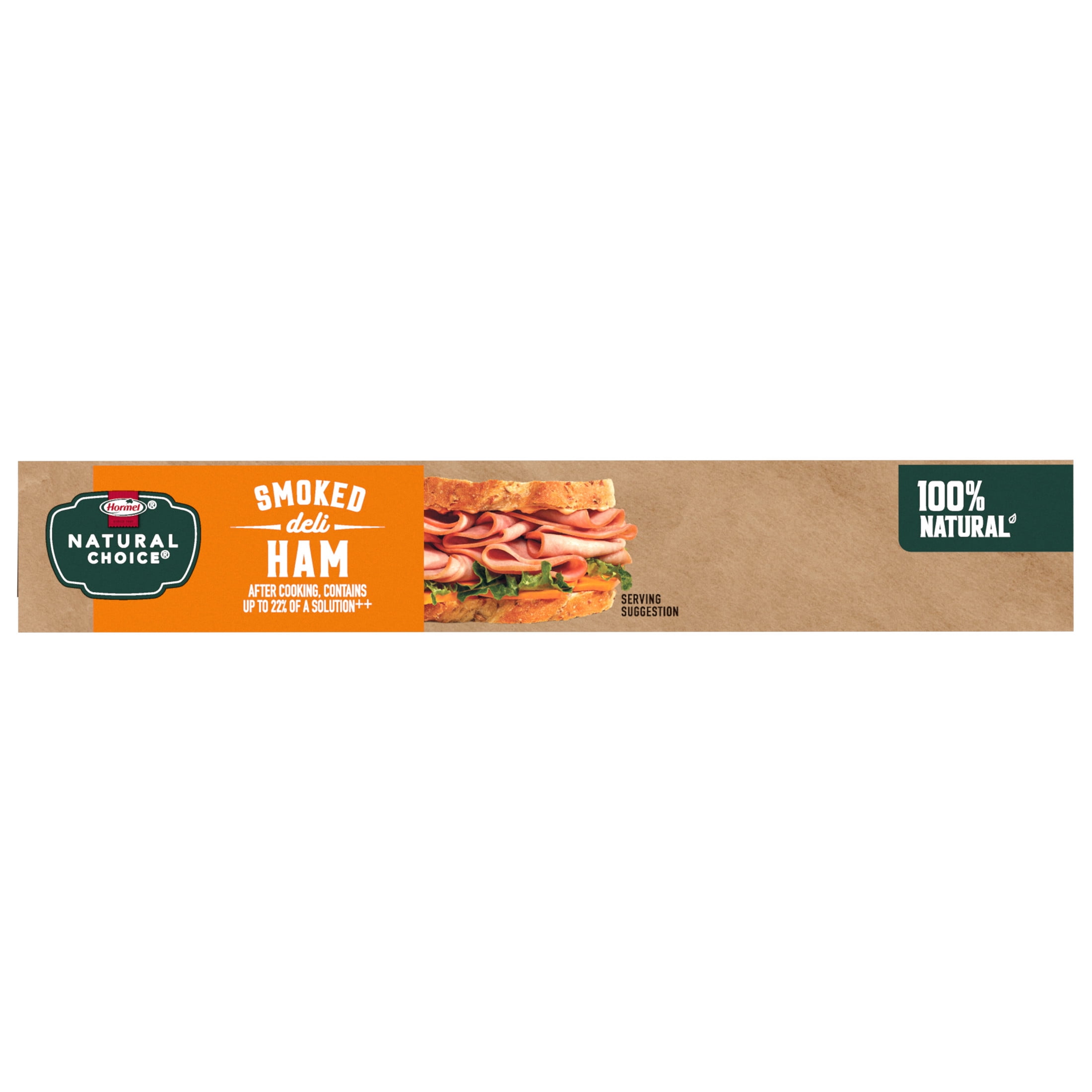 Hormel Natural Choice Smoked Ham Deli Lunchmeat, 8 oz Resealable Package
