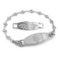 thumbnail image 1 of MedicEngraved Stainless Steel Custom Medical Alert Bracelet - 5mm Heart Link, 1 of 7