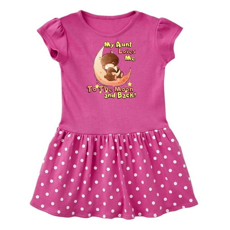 

Inktastic My Aunt Loves Me To the Moon and Back Gift Baby Girl Dress