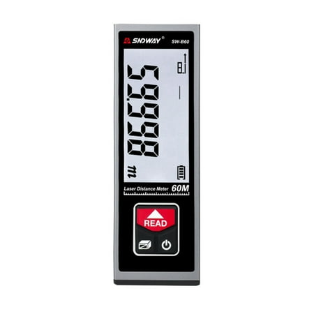 

CACAGOO SW-B60 Distance Meter Handheld Rangefinder Digital Mini Distance Measuring Meter Indoor Rechargeable Electronic Space Measurement Device for Length Area