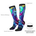 thumbnail image 4 of Naloa Neon Free Play Knee Socks, High Socks Long Stretchy Sock Women Knee High Stocking, Long Socks for Women, 4 of 6