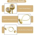 thumbnail image 5 of 4 Pieces Magnetic Curtain Tiebacks Clips Rope Curtain Holder Buckles Curtain Weaving Holder Buckles with Strong Durable Magnet for Window Decoration (Grey) EU patent 007971841-0001, 5 of 5
