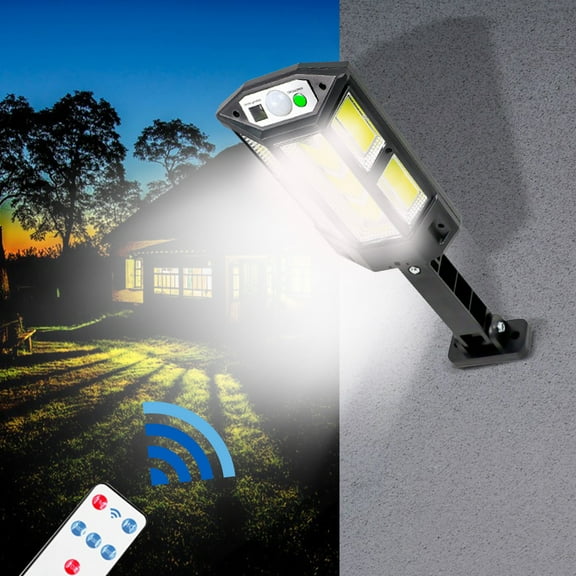 Solar Security Light With Remote,59 COB LED Motion Sensor Light,IP55 Waterproof Outdoor Wall Light,3 Modes Solar Powered Floodlight For Garden,Fence,Garage,120° Wide Detection Angle Holiday Gifts