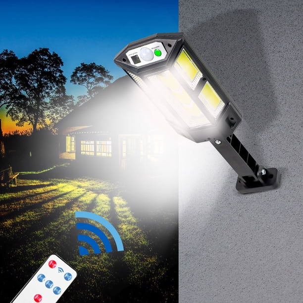 Xihbxyly Luces Solares con Sensor de Movimiento, 59 Cuentas Cob, 3 Modos de Iluminación, Luces de Seguridad para Pared Exterior, Impermeables Ip55, para Puerta de Entrada, Patio y Jardín, Fácil Insta
