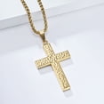 thumbnail image 3 of Simple Luxury Shining Cross 14K Yellow Gold Men Women Necklaces Pendants Chain Punk Trendy Jewelry Creativity Gift, 3 of 6
