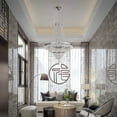 thumbnail image 5 of DENEST Modern French Empire Silver Electric Adjustable Crystal Pendant Chandelier, 5 of 17
