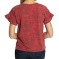 thumbnail image 2 of Women's Crimson Alabama Crimson Tide Daisy Ruffle Sleeve V-Neck T-Shirt, 2 of 2