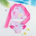thumbnail image 3 of Hotiary Girls Suspender One Piece Swimsuit Kids Quick Dry Mermaid Fish Scales Print Swimwear Bathing Suit for 8 Years-12 Years, 3 of 8