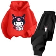 thumbnail image 3 of Conjunto de sudadera con capucha para deportes al aire libre para niños y niñas de 3 a 14 años con dibujos animados de Hello Kitty Kuromi, 3 of 5