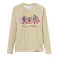 thumbnail image 2 of Babysbule Christmas Tops for Women MERRY CHRISTMAS Printed Women Casual Long Sleeve Round Neck Sweatshirt Pullover Blouse, 2 of 3
