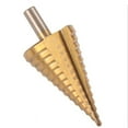 thumbnail image 1 of Broca cónica escalonada de acero de alta velocidad (HSS), de 4 a 42 mm, 14 tamaños de vástago redondo, herramienta de corte de acero de alta velocidad, 1 of 5