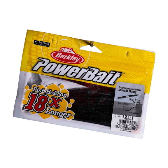 Berkley Power Bait Straight Money Soft Fishing Bait, Red