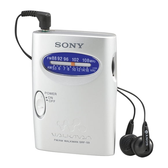 Radio Sony SRF59 Walkman AM/FM plateada
